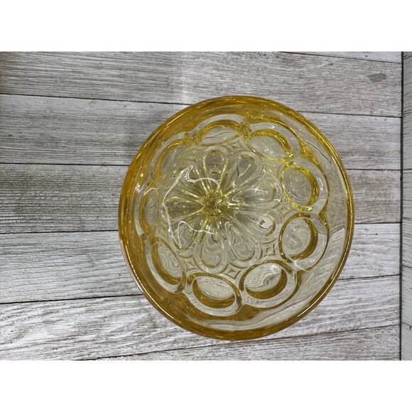 Vtg Fostoria Moonstone Yellow Gold Amber Champagne Goblets  5 1/8" Tall Set of 2 - Picture 7 of 12